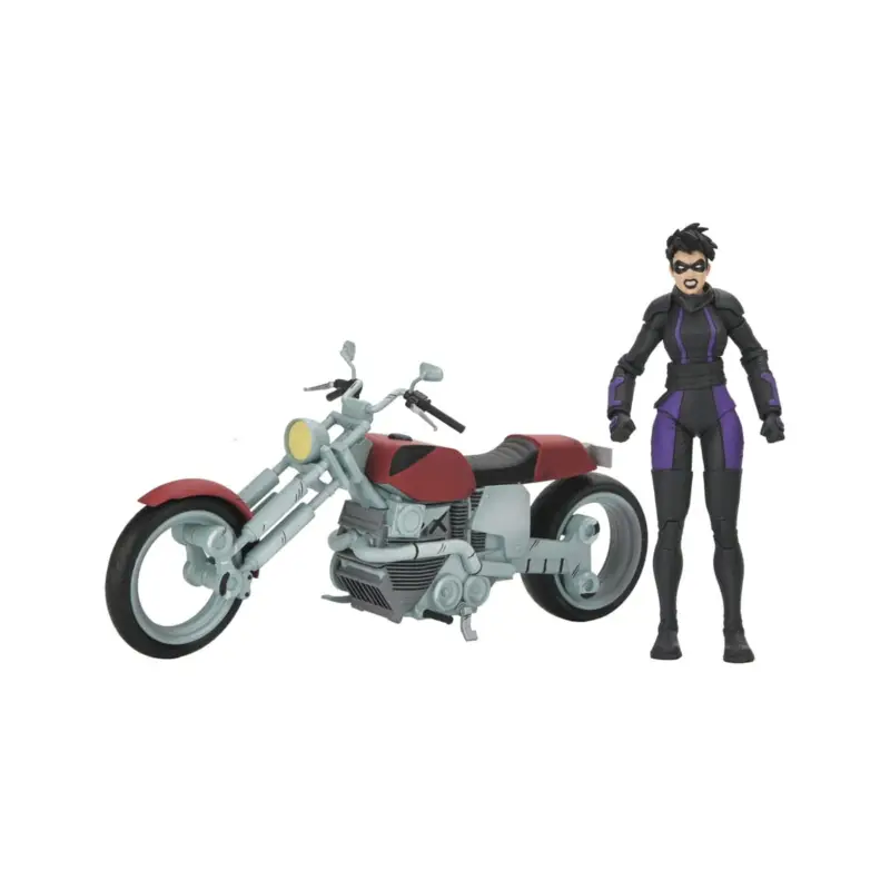 Ninja Turtles (The Last Ronin The Lost Years) - Casey Marie with Last Ronin Motorcycle 18 cm Finale Uitverkoop