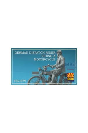 Favoriet German Dispatch Rider riding a motorcycle Figuren