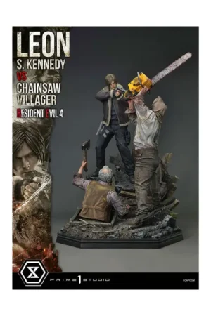 Shop Nu Resident Evil 4 - Ultimate Premium Masterline Series 1/4 Leon S. Kennedy vs. Chainsaw Villager Bonus Ver. 76cm