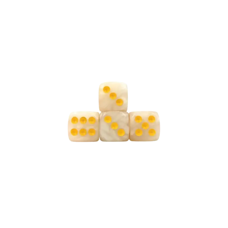 HDPP05 6-Sided Dice 16mm – White Pearl Dagaanbieding