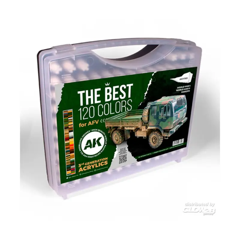 3g plastic briefcase 120 afv colors Acrylverf Beperkt Aanbod