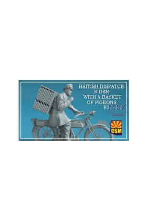 Gecertificeerd British Dispatch Rider checking motorcycle Figuren