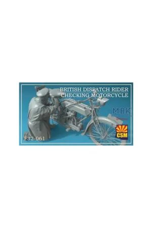 Fabrieksprijs German Dispatch Rider standing with a motorcycle Figuren