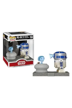 Beperkt Aanbod STAR WARS - POP Deluxe No. 766 - R2-D2 with Princess Leia Hologram Pop figur