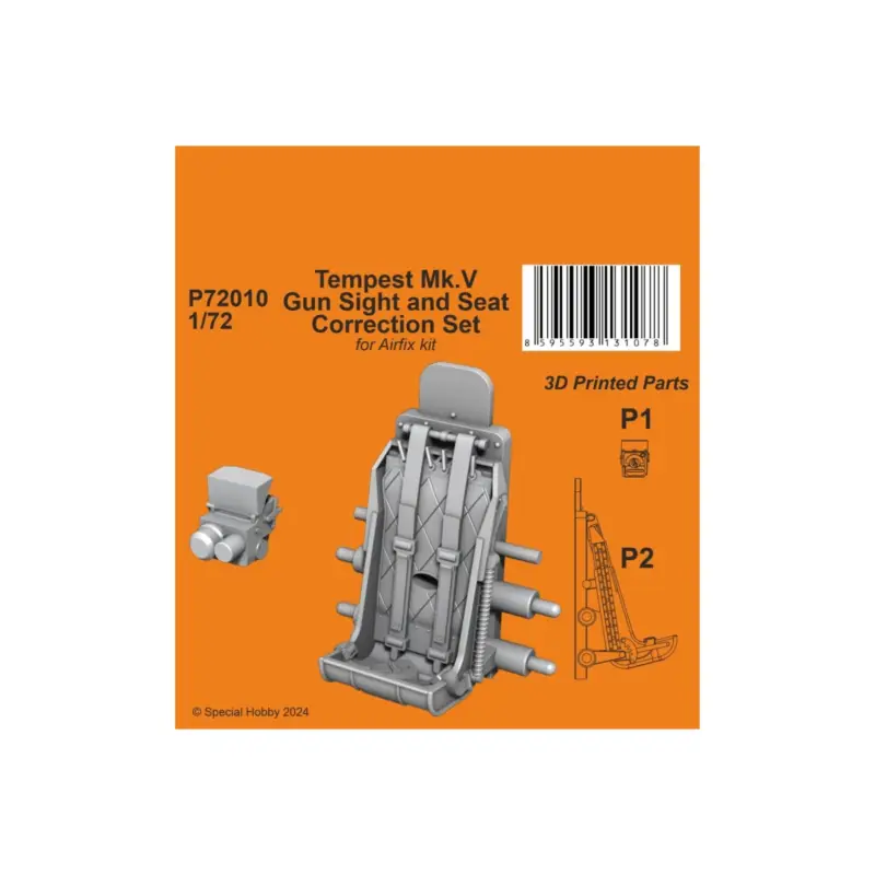 Actieprijs Tempest mk.v gun sight and seat correction set for airfix kit 1/72