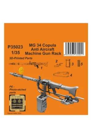 Cmk p35023 3d print military mg 34 copula anti aircraft machine gun rack 1/35 Beperkte Voorraad