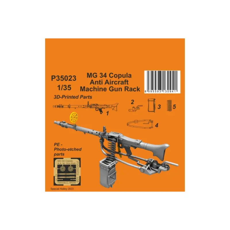 Cmk p35023 3d print military mg 34 copula anti aircraft machine gun rack 1/35 Beperkte Voorraad