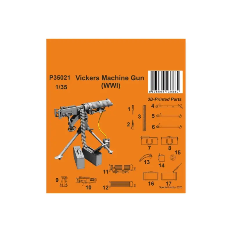 Express Levering Cmk p35021 3d print military vickers machine gun (wwi) 1/35
