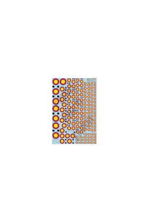Merkproduct Frrom fr0x15 model planes decals belgian rocades with blue outer circle (a5 size). no instructions. 1/72