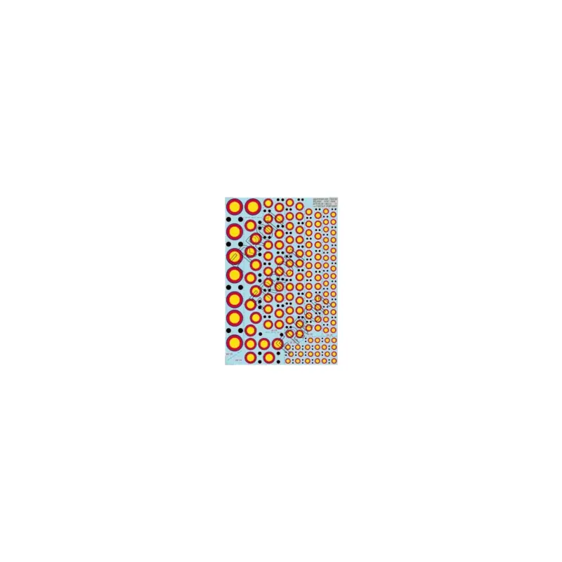 Merkproduct Frrom fr0x15 model planes decals belgian rocades with blue outer circle (a5 size). no instructions. 1/72