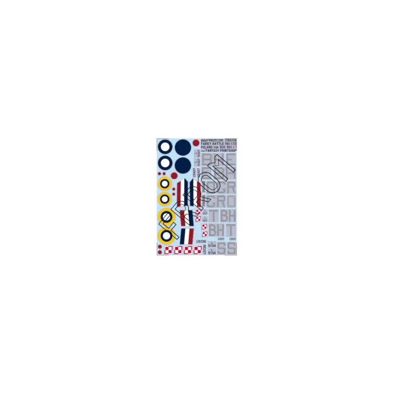 Favoriet Frrom fr0x14 model planes decals fairey battle ml i polish air force (uk) size a7 1/72
