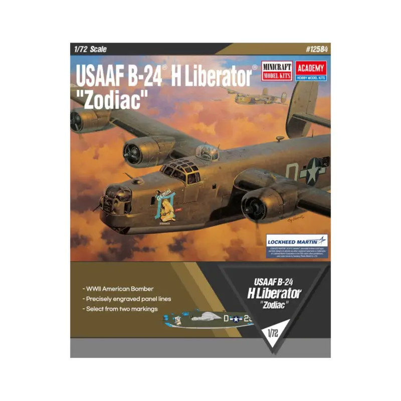 Actieprijs USAAF B-24H Liberator “ZODIAC” 1:72 plastic airplane model Schaalmodel