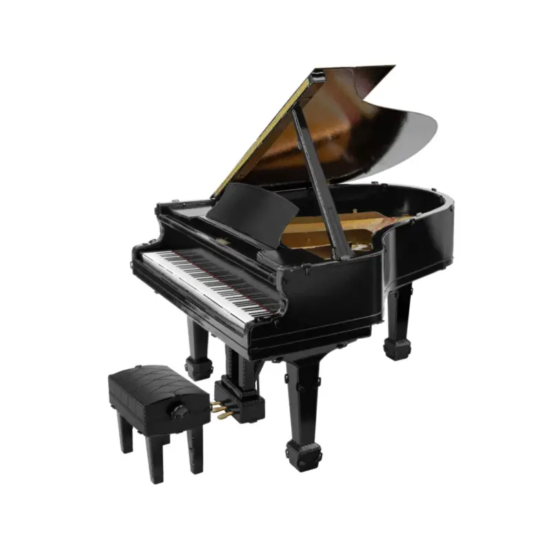 Dagaanbieding MetalEarth Music: GRAND PIANO 7,3x6,2x7,6cm, 3D metalen model met 3 vellen, op 12x17cm kaart, 14+