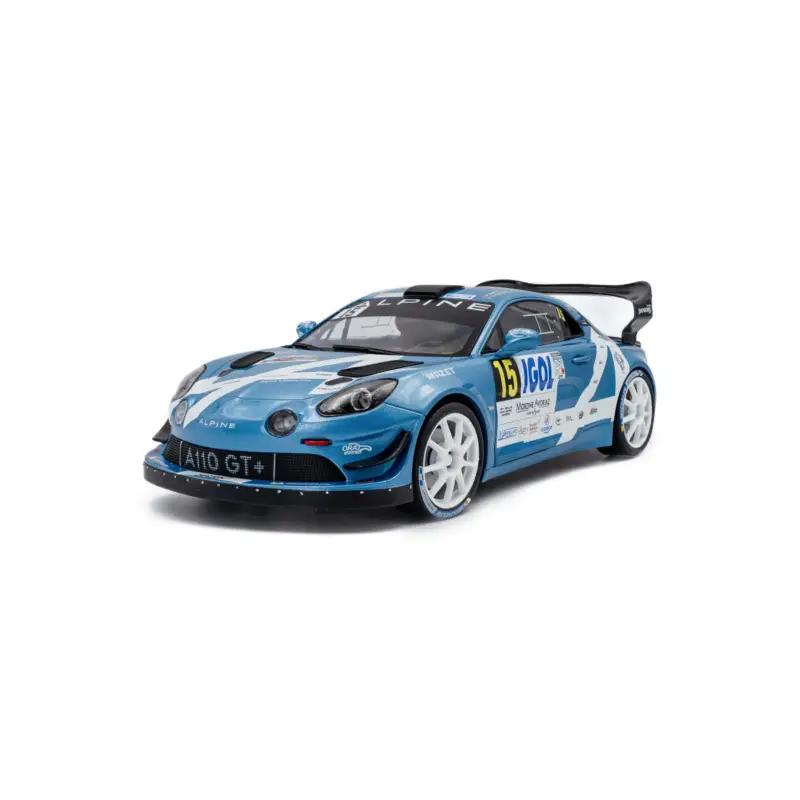 Premium Alpine a110 rgt+ blue 15 r.astier / d.giraudet rallye du mont blanc 2024 1/18 Miniatuur