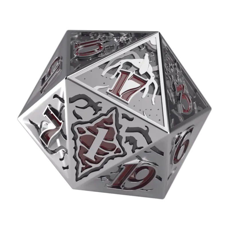 GG: Stranger Things Hellfire Club Prem. Metal D20 Exclusieve Aanbieding
