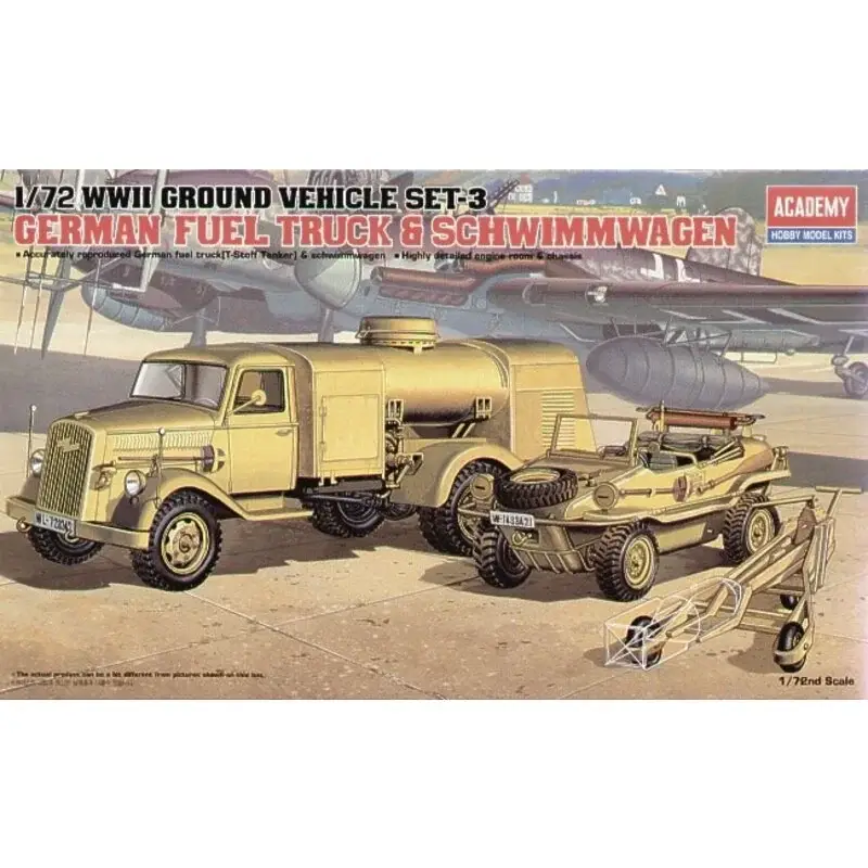 WWII German Fuel Truck & Schwimwagen Schaalmodel Beperkt Aanbod