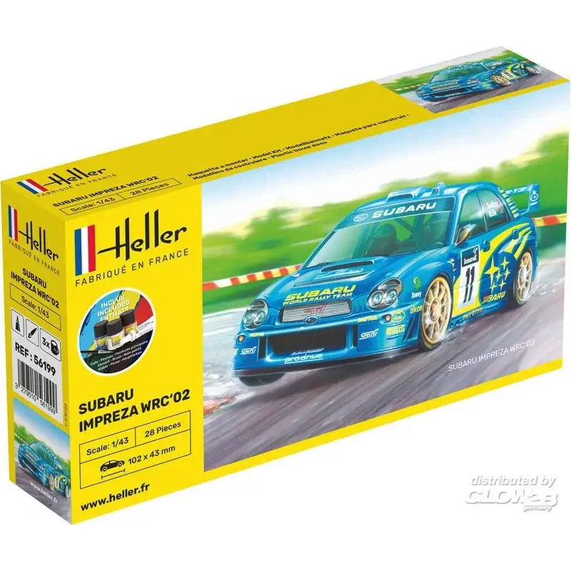 STARTER KIT Impreza WRC'02 Schaalmodel Op = Op