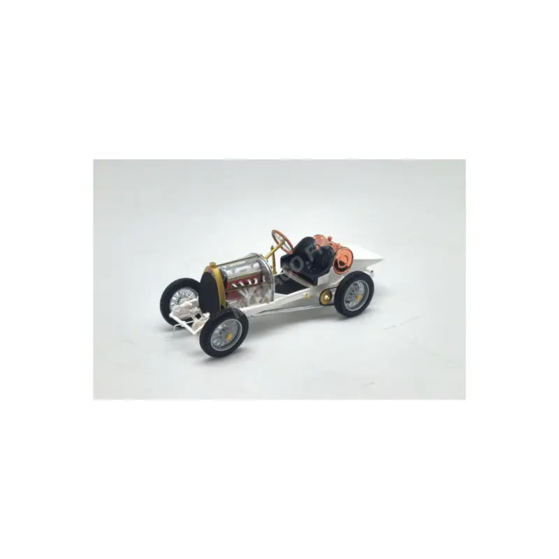 Flitsaanbieding Bugatti type 21 "rolland garros" 1915 white with transparent engine hood Miniatuur