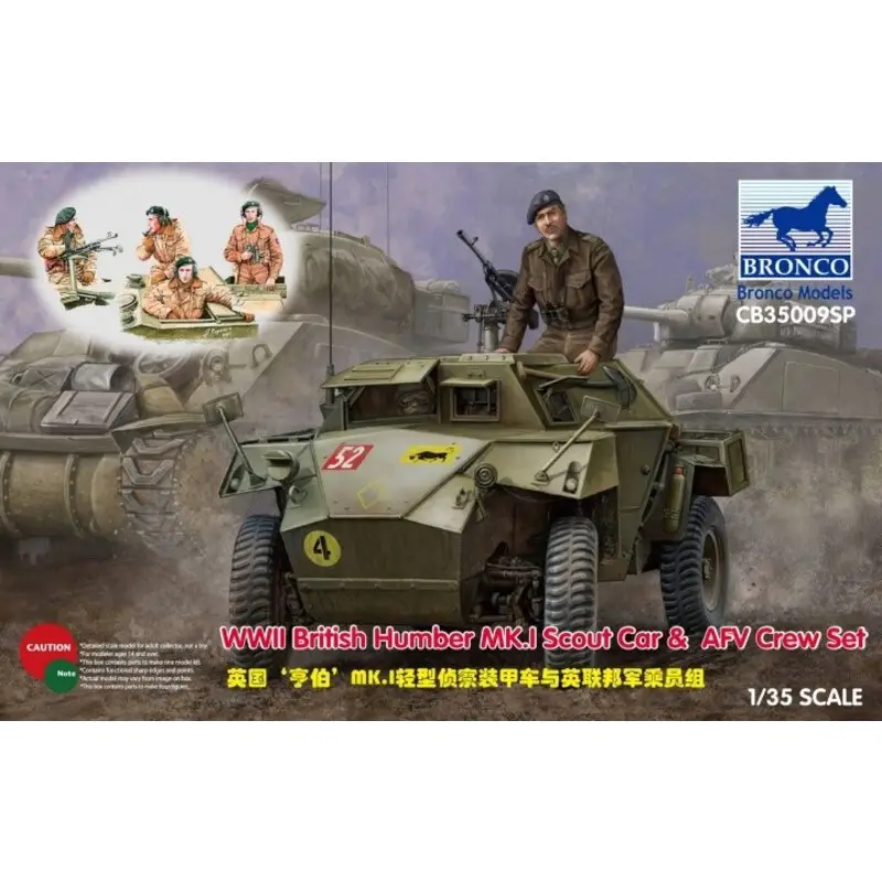 WWII British Humber MK.I Scout Car & AFV Crew Set Schaalmodel Meest Verkocht