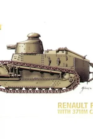 2 x WWI Renault FT-17 with 37mm cannon Schaalmodel Meest Verkocht