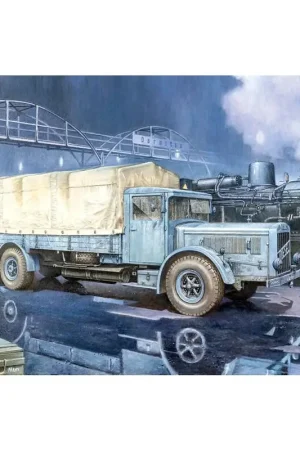 Vomag 8 LR LkwPrewar Duitse zware vrachtwagen opgeëist door de Wermacht in WO II. Schaalmodel Laatste Kans