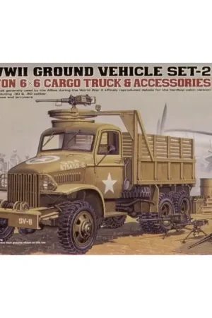 WWII US 6x6 Cargo Truck & Accessories Schaalmodel Goedkoop