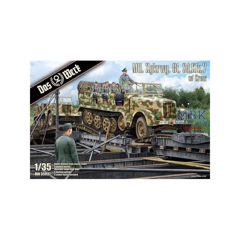 Shop Nu Sd.Kfz.7 - mtl. Zgkrwg. 8t w/Crew Schaalmodel