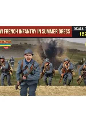 WW1 Franse infanterie in zomerjurk Figuren Betaalbaar
