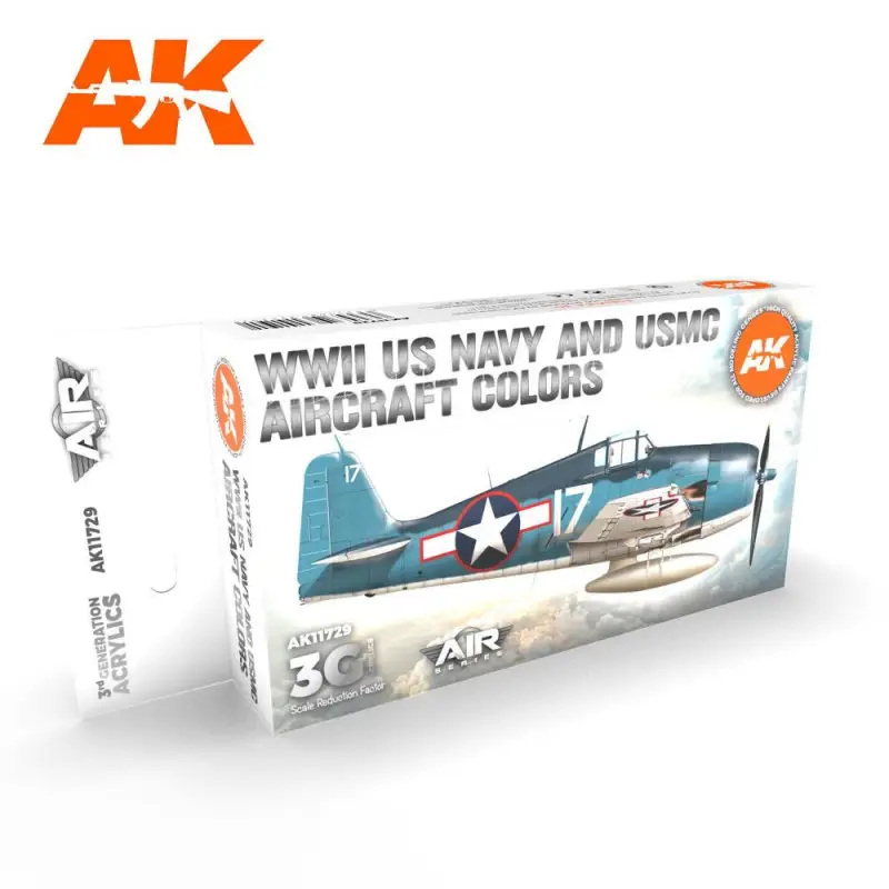 AK INTERACTIVE: SET acrylic paint 3rd Generation 17mL - WWII US Navy & USMC Aircraft Colors Voordeelprijs