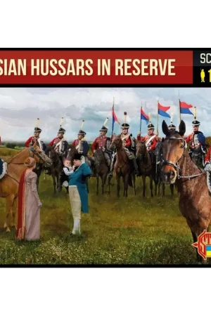 Dagaanbieding Russische Huzaren in Reserve Napoleontisch Figuren