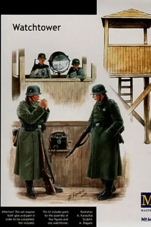 Aanbieding German WWII Watchtower and guards