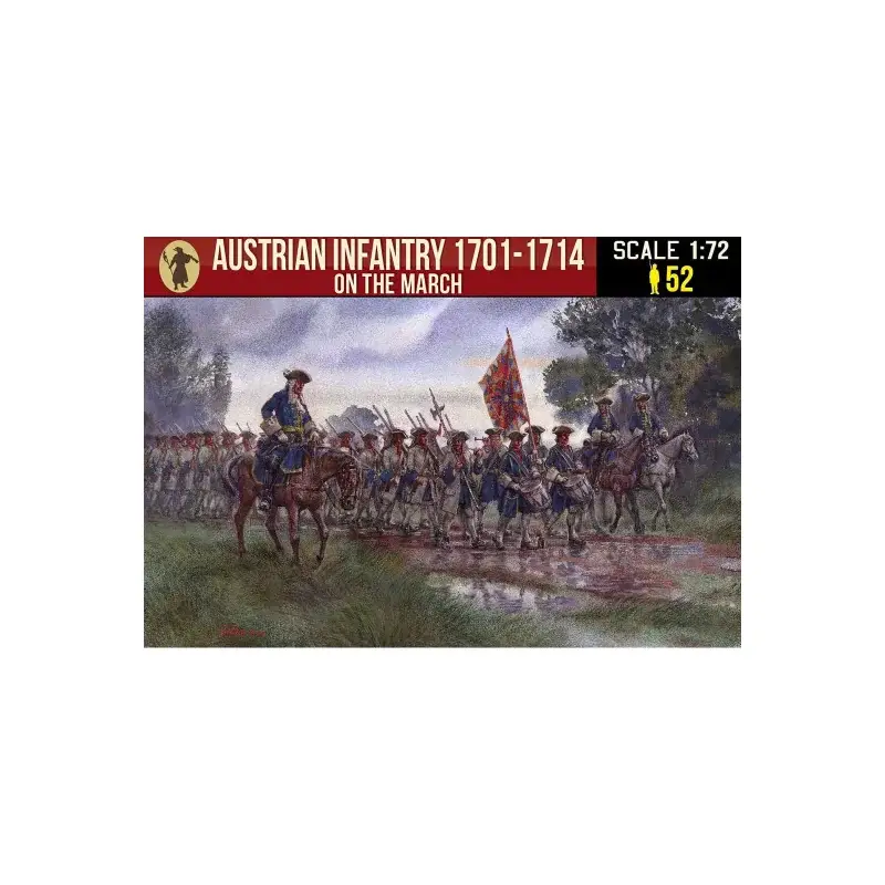 Tijdelijk Beschikbaar Figure Austrian infantry 1701-1714 on the march 1:72 Figuren