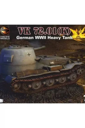 Aanbieding VK 72.01 (K) German WWII heavy prototype tank, plastic injected kit with etched parts