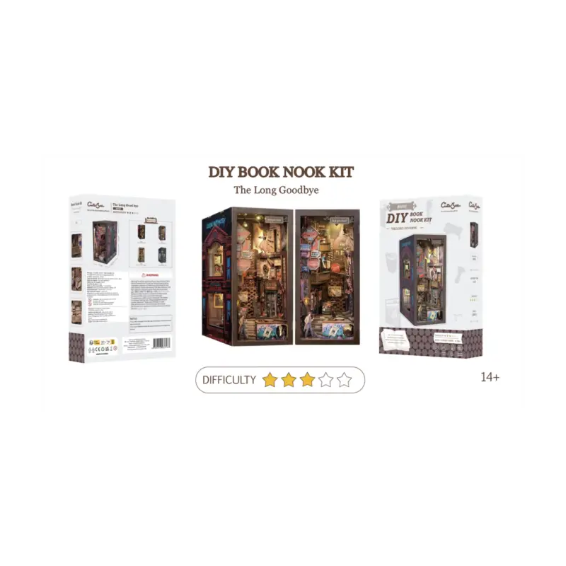 Beperkte Voorraad BOOK NOOK KIT - DIY - The Long Farewell - 238pc + LED Lighting