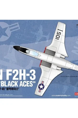 Dagaanbieding McDonnell F2H-3 Banshee USN VF-41 Black Aces Schaalmodel