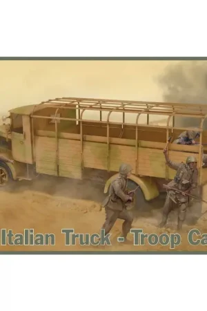 3Ro Italian Truck Troop Carrier - gloednieuwe mallen, eerste keer in plastic - zeer gedetailleerd chassis - veel foto-geëtste on Betaalbaar