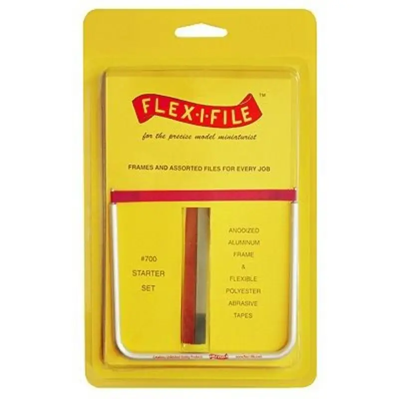 Start Set includes 1 Anodized Aluminum Frame and 6 Assorted Abrasive Refill Uitverkoop