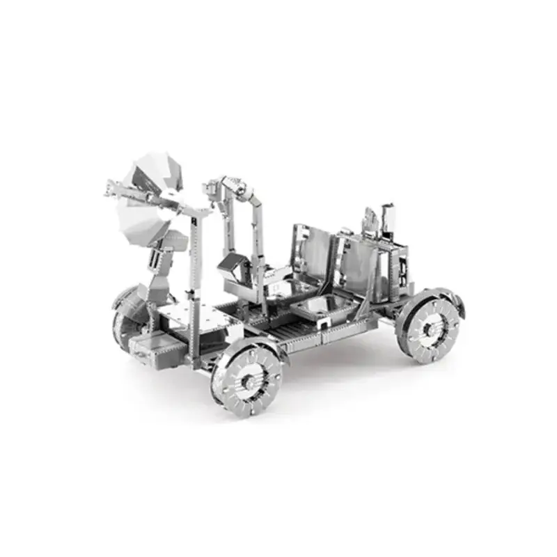 Populair MetalEarth Aviation: APOLLO ROVER LUNAIRE 9x4.5x5.8cm, metalen 3D-model met 2 vellen, op kaart 12x17cm, 14+