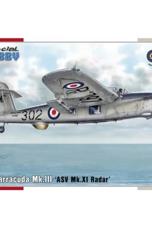 Direct Beschikbaar Fairey Barracuda Mk.III 'ASW Mk.XI Radar' Model van een Britse carrier-torpoedo en duikbommenwerper, de Mk.III-versie had een AS