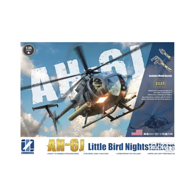 Shop Nu AH-6J Little Bird Nightstalkers w/Metal Barrels Schaalmodel