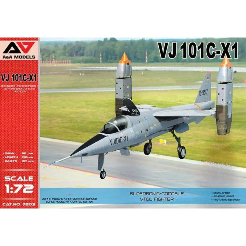 VJ-101C-X1 Supersonic-capabele VTOL-jager (+ PE-folie, zelfklevende maskers, stickers voor 2 markeervarianten) Alleen Vandaag