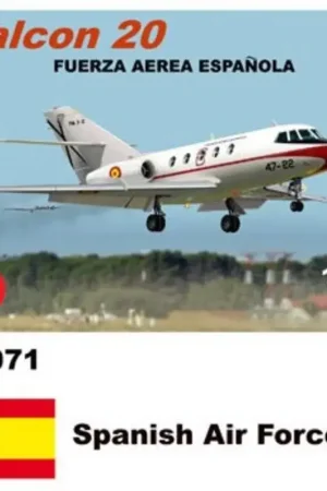 Dassault-Mystere Falcon 20 muurstickers Spaanse luchtmacht Schaalmodel Finale Uitverkoop