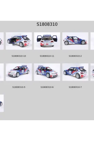 Weekendaanbieding Solido 1808310 peugeot 306 maxi white 2 g.panizzi / h.panizzi rally cortes ingles 1998 1/18