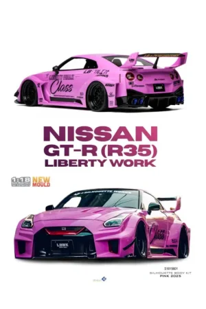 Solido 1815601 nissan gt-r (r35) liberty work silhouette body kit pink 2025 1/18 Miniatuur Koop Vandaag