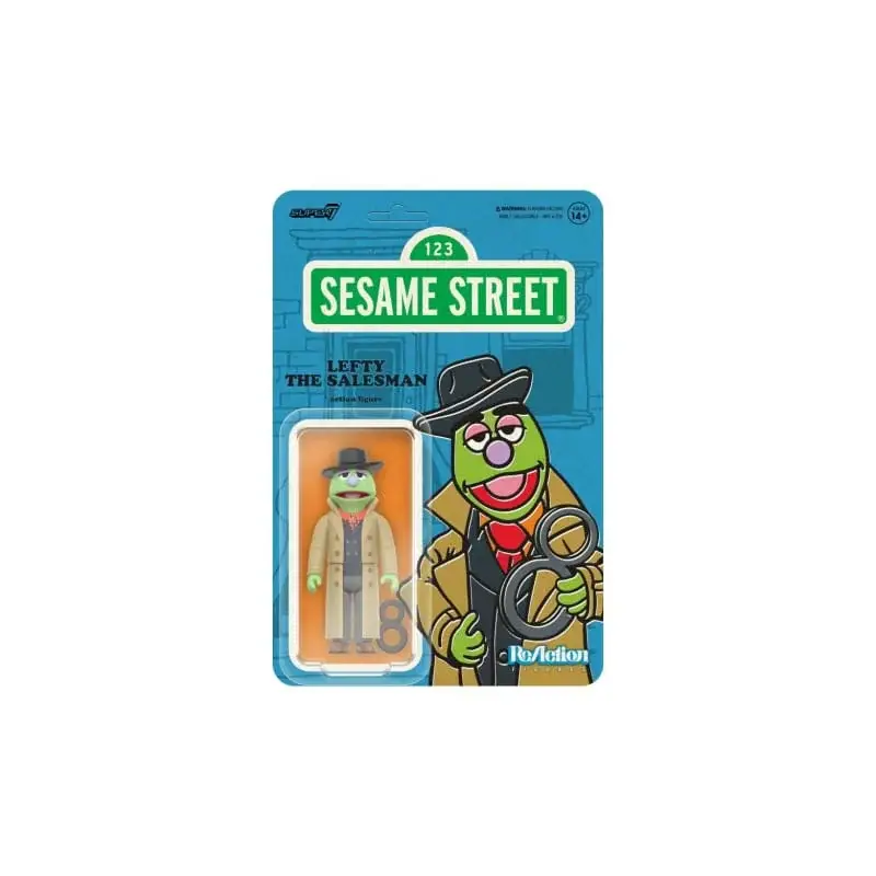 Voordeelprijs 1, Sesame Street ReAction Wave 02 Lefty the Salesman Figure 10 cm Figuurtje