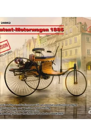Benz Patent-Motorwagen 1886 (EASY versie kunststof wielspaken) Accessoire Gratis Retour