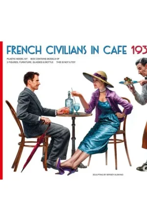 Franse burgers in café jaren 30-40 Figuren Nieuw