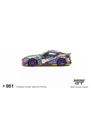 Premium Toyota gr supra kuhl "team evangelion racing" 91 d1gp 2021 (blister edition) (rhd) Miniatuur