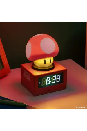 SUPER MARIO - Mushroom - Icon Light Alarm Clock 12cm Lage Kosten