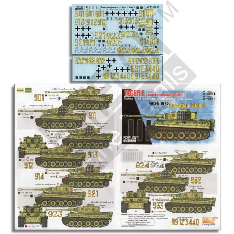 3. SS-Schw.Pz.Rgt. Pz.Kpfw.VI tijger is Kursk 1943 Decal Bestel Nu